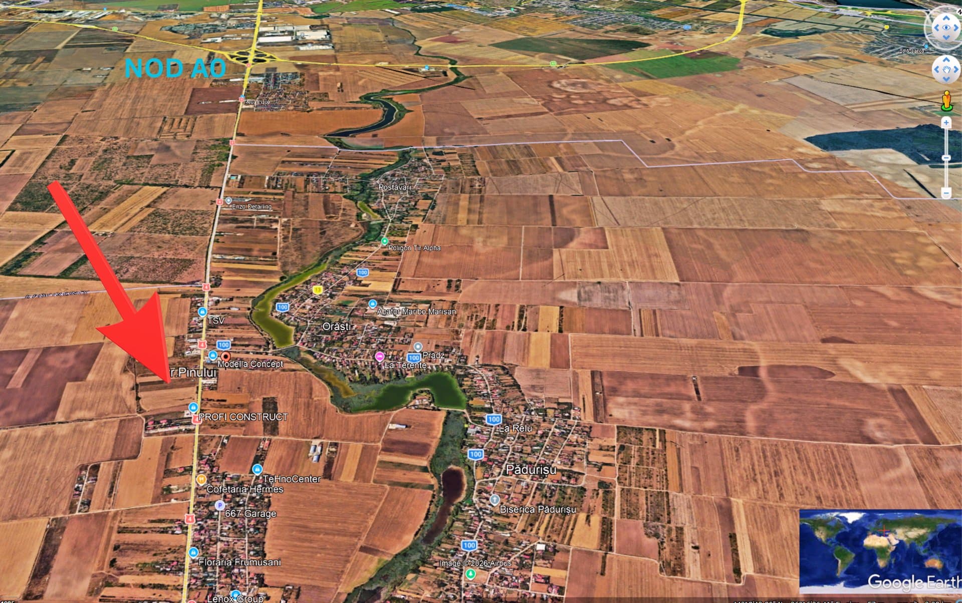 Lot casa Frumusani 500 mp – Orasti. Locatie exceptionala!