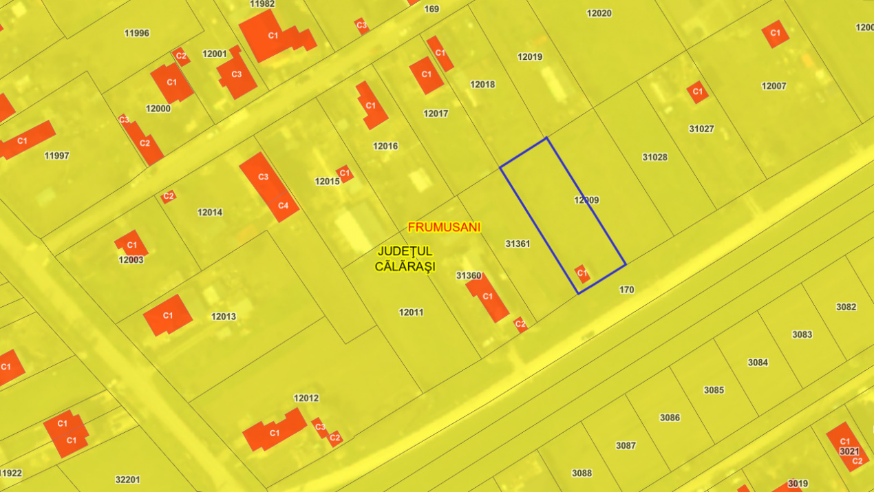 Teren intravilan Frumusani. Locatie excelenta. 